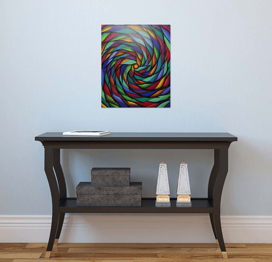 Multicolored spiral