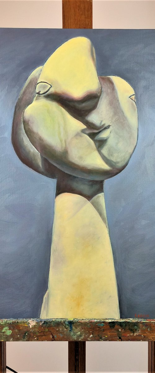 Tête de femme au chignon by Albina Urbanek