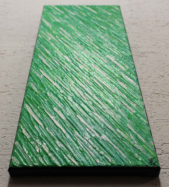 Veronese green white knife texture