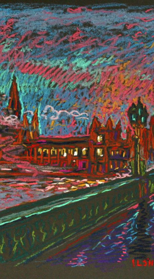 London. Pastel. by Ilshat Nayilovich