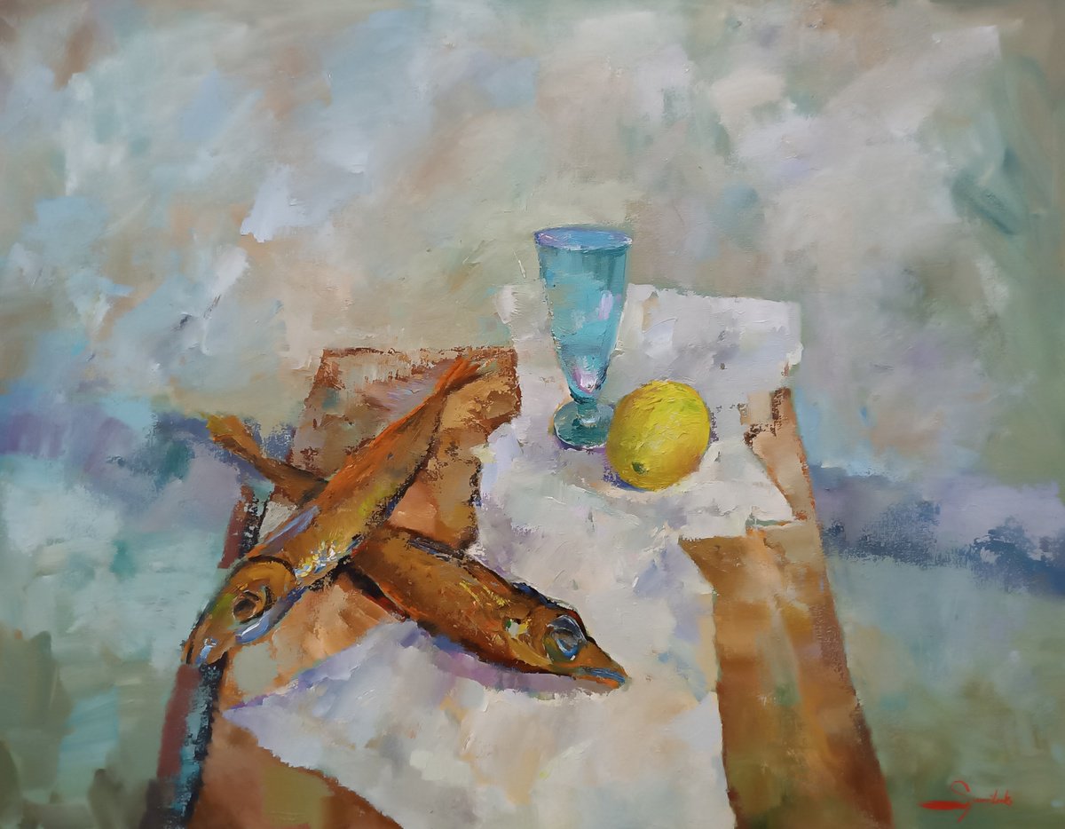 Impressionistic Still Life Oil Painting By Mykola Samoilenko, 35 X 28", Still Life, Original Artwork