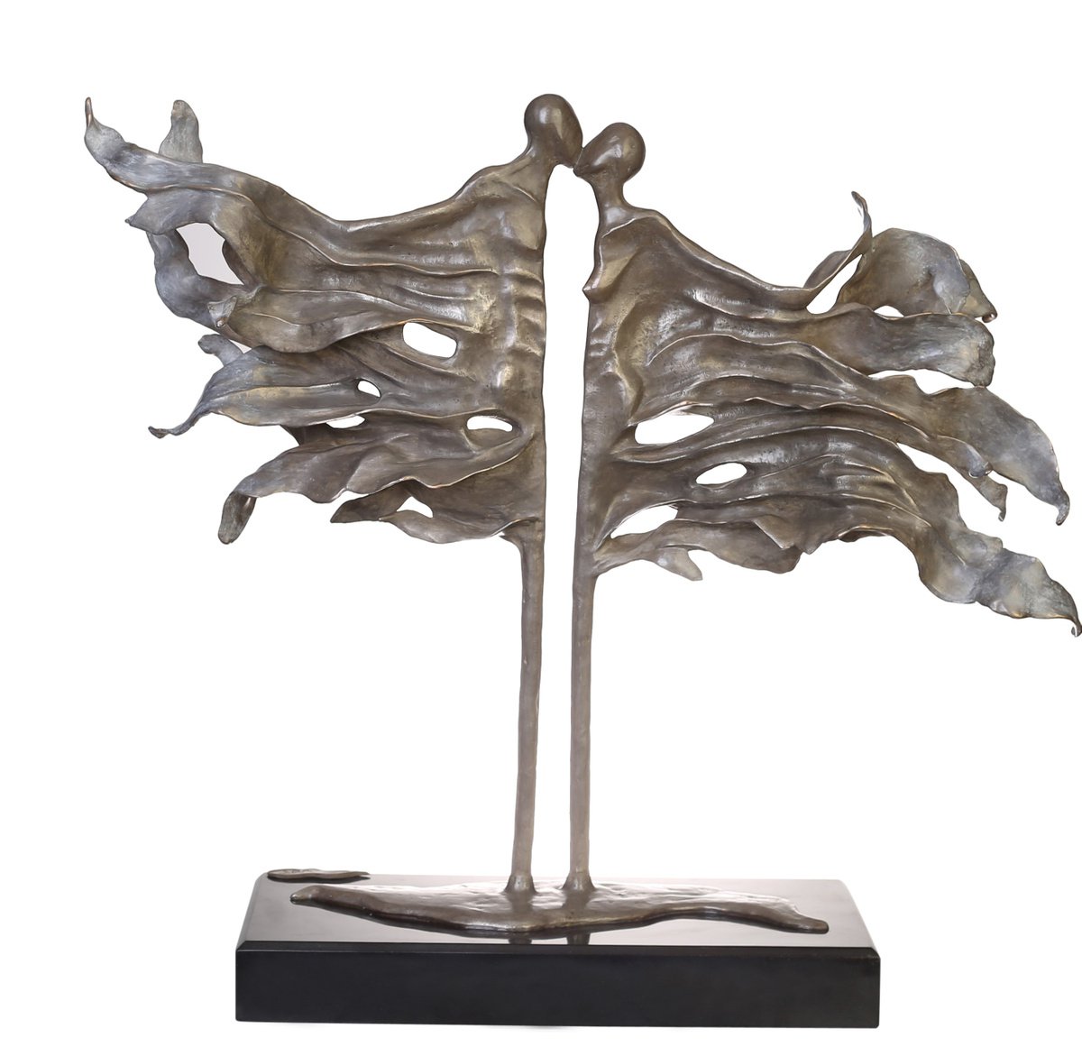 Abstract Bronze Sculpture By Seda Eyuboglu, 27 X 24", Love, Original Artwork