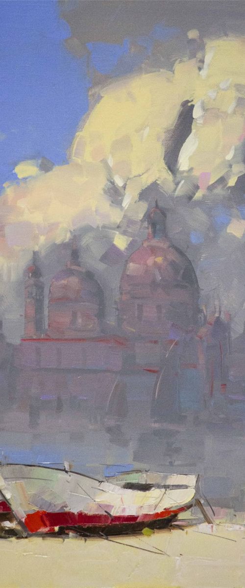 Venice in Clouds Original oil painting Handmade One of a kind by Vahe Yeremyan