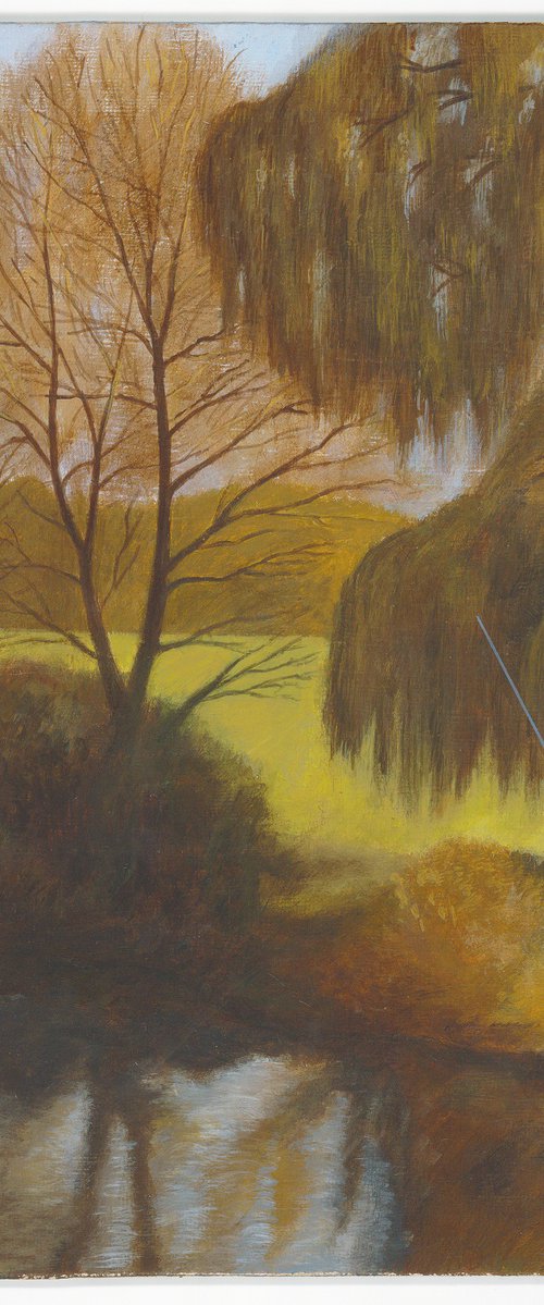 Angler on the Avon, Salisbury by Kieran Naish