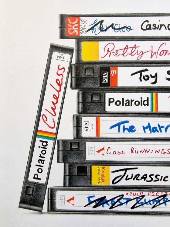 90s VHS Stack