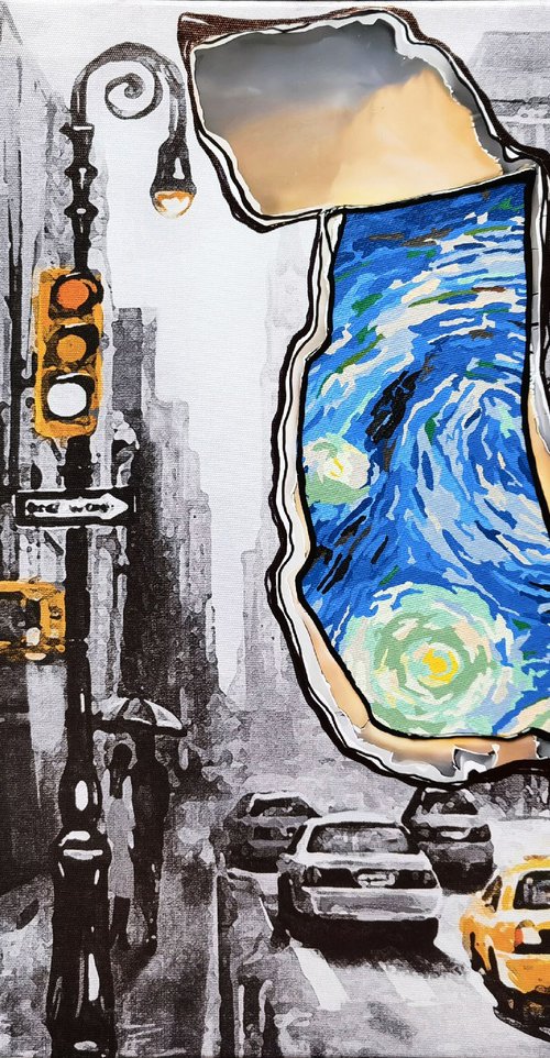 Starry night in New York city by BAST