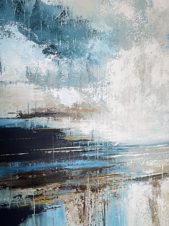 Silent Drift of Light-blue landscape