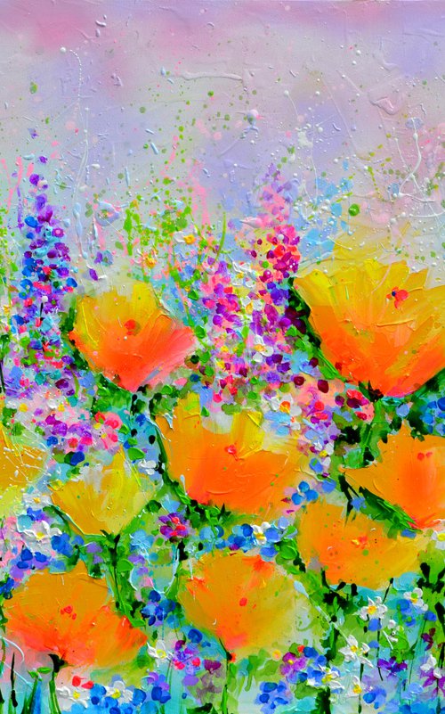 Californian Yellow Poppies Field by Soos Roxana Gabriela