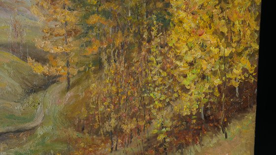 The Autumn Forest - autumn landscape painting