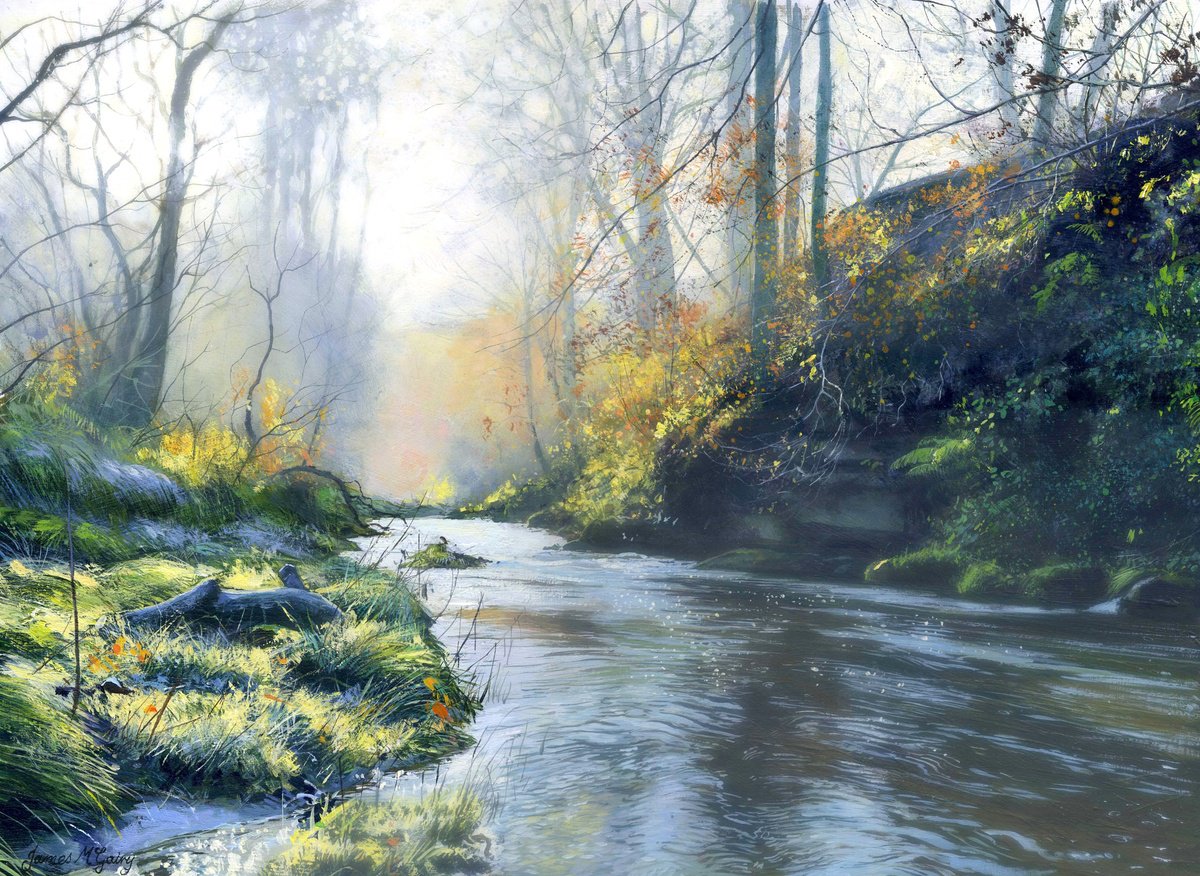  Winter Sun By James Mcgairy, 21 X 17, Artwork For Sale On Artfinder