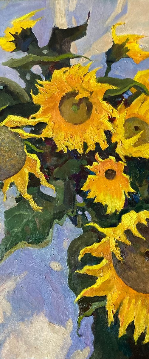 Sunflowers Still Life by Evgeniia Mekhova