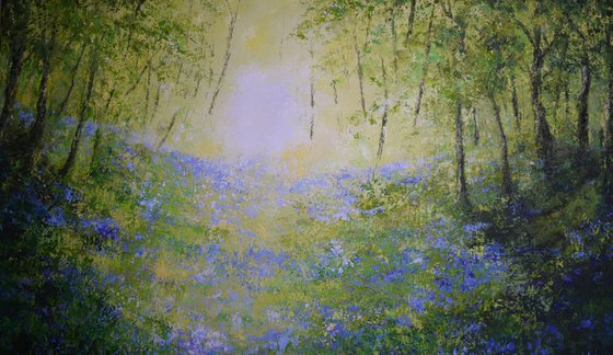 Blue Bank- landscape painting