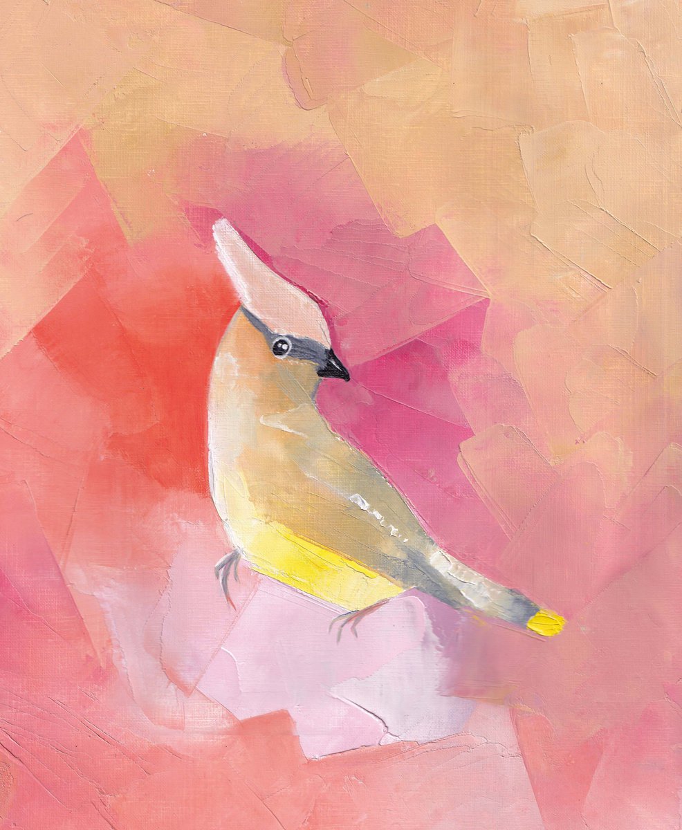 Bird in colorful garden #9 by Olha Gitman