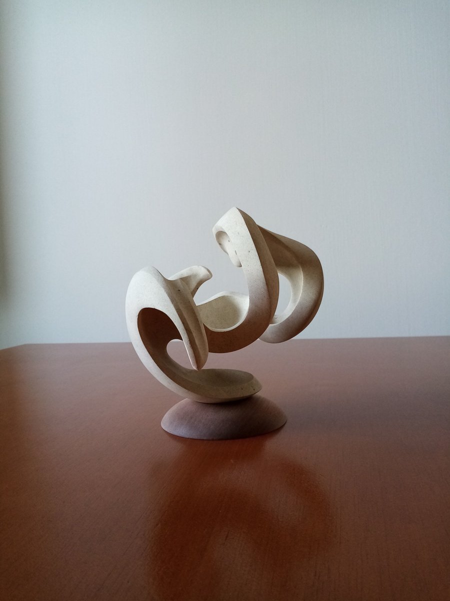 Abstract Stone Sculpture By Massimiliano Capraro, 6 X 7", Reem, Original Artwork