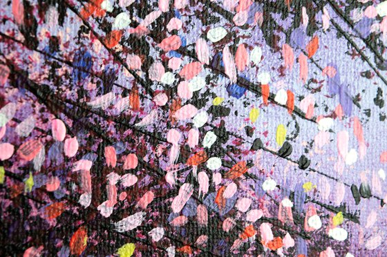 Blossom Trees By Moonlight