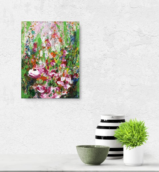Garden Of Enchantment 5 - Floral Landscape Painting by Kathy Morton Stanion