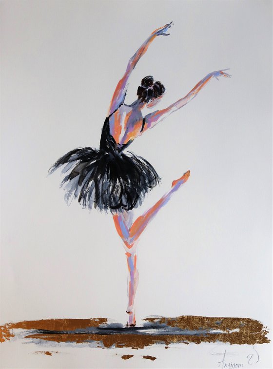 Ballerina Watercolour Mixed Media Series