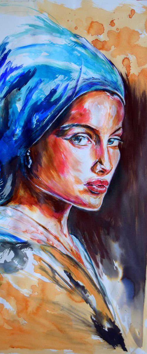 The Girl with the Blue Scarf by Anna Sidi-Yacoub