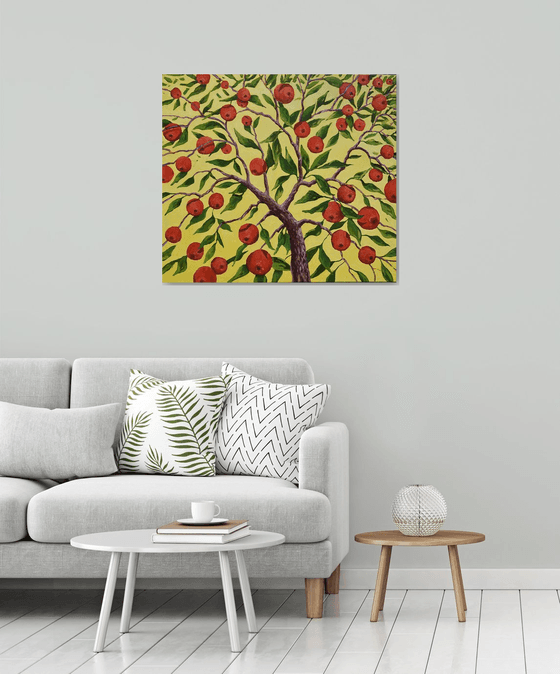 Tree with red apples