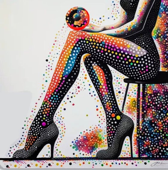 A woman with a ball