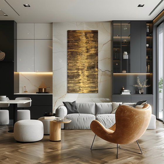 Golden Fire 60x120x2 cm