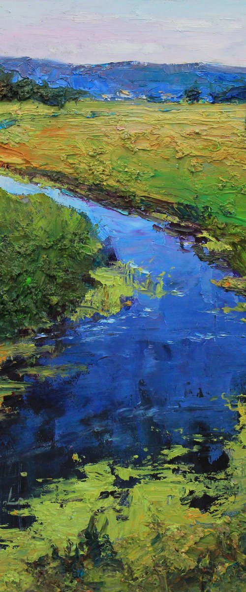 Summer riverscape by Alisa Onipchenko-Cherniakovska