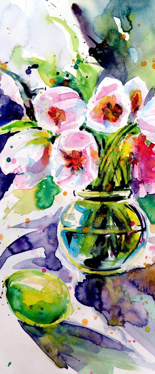 Tulips with lemon by Kovács Anna Brigitta