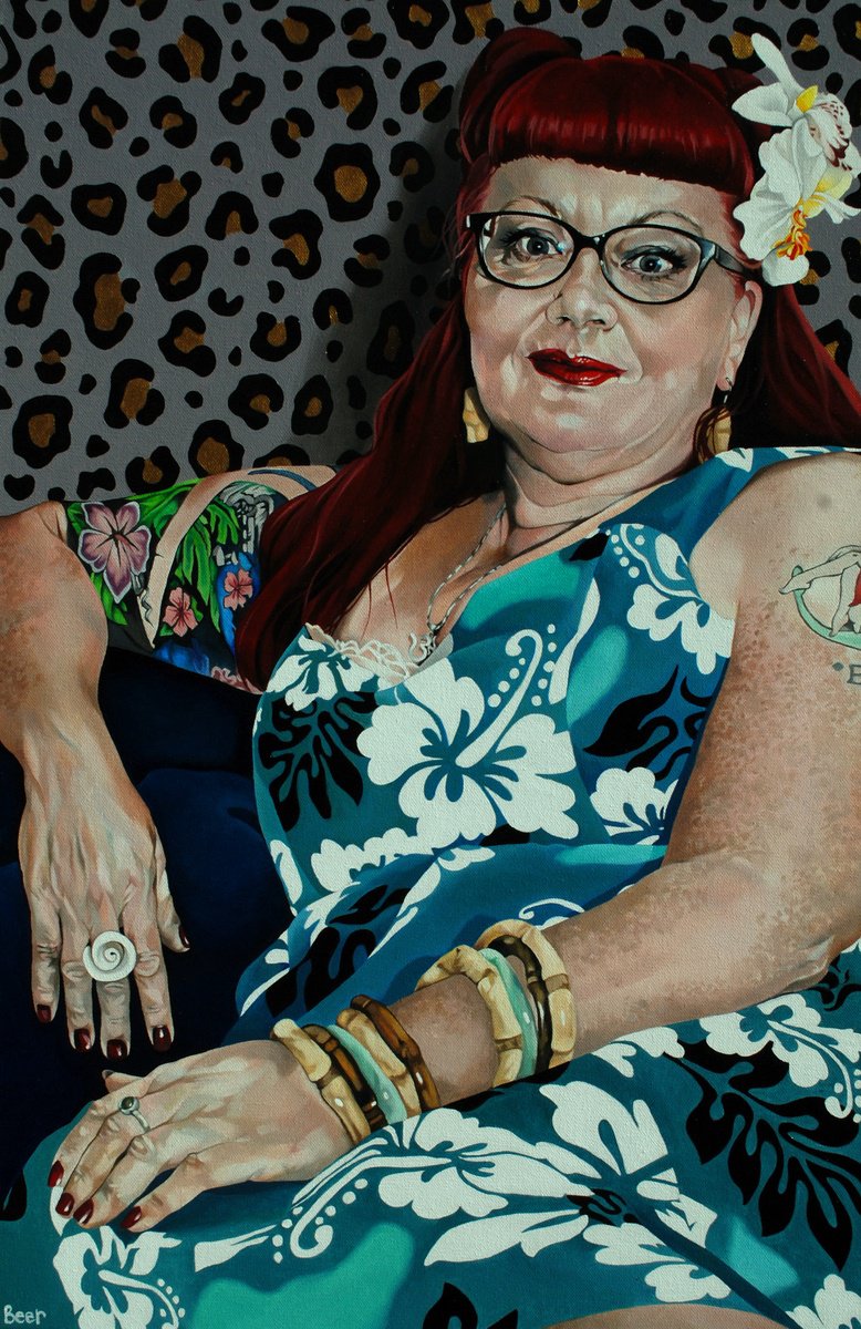 Photorealistic Portrait Oil Painting By Jo Beer, 20 X 30, Tikified, Original Artwork