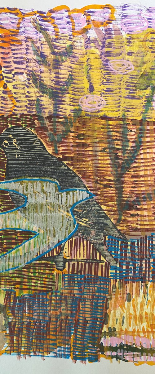 Swallow and starling by Sidse Friis