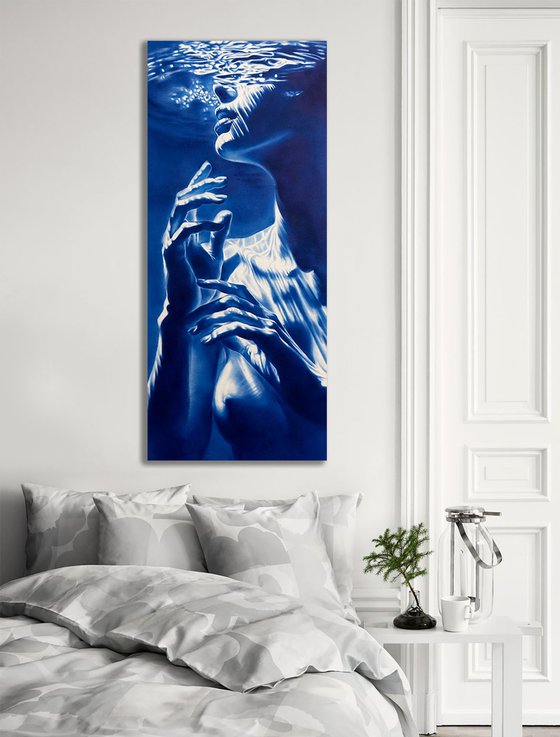 Mermaid's Curiosity - Blue Ocean Nude