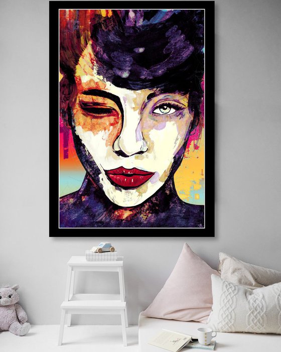 Wink to Pop Art - Large Pop Art Modern Poster 1 Stylised Art