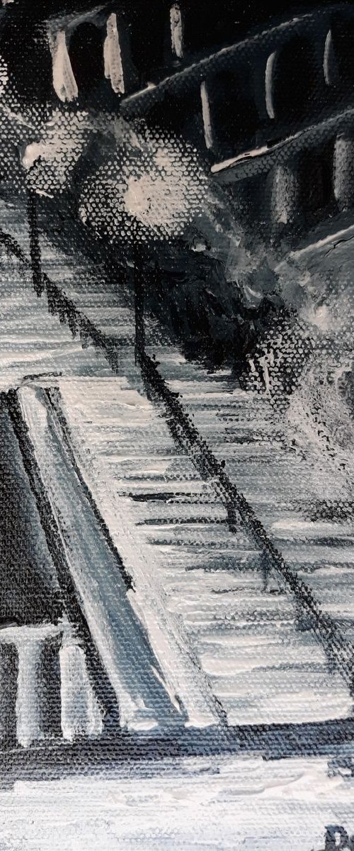 Paris by Night- Small Painting Study by Danijela Dan