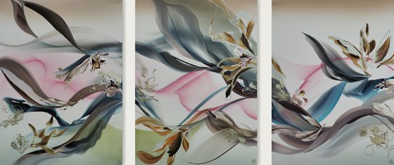 The Flow of Living Color Triptych