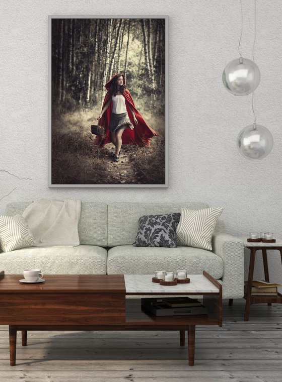 Fine Art Photography Print, Red Riding Hood, Fantasy Giclee Print, Limited Edition of 5