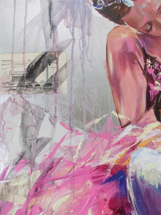 The Softer Side-Original Ballerina painting-Ballet painting