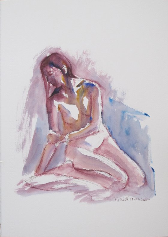 Seated female nude