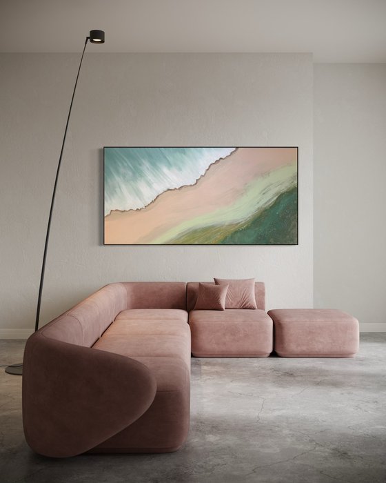 Serene shoreline 2 1 90x180