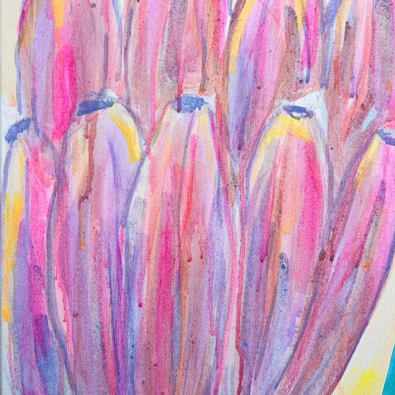 Purple and Yellow Banana Study