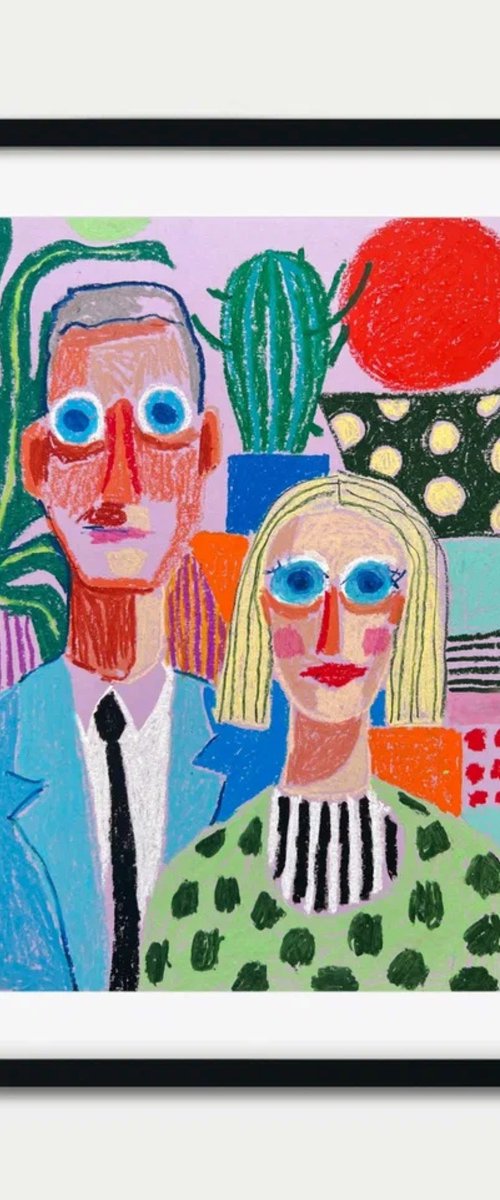 Woman and Man with Glasses by Sasha Robinson