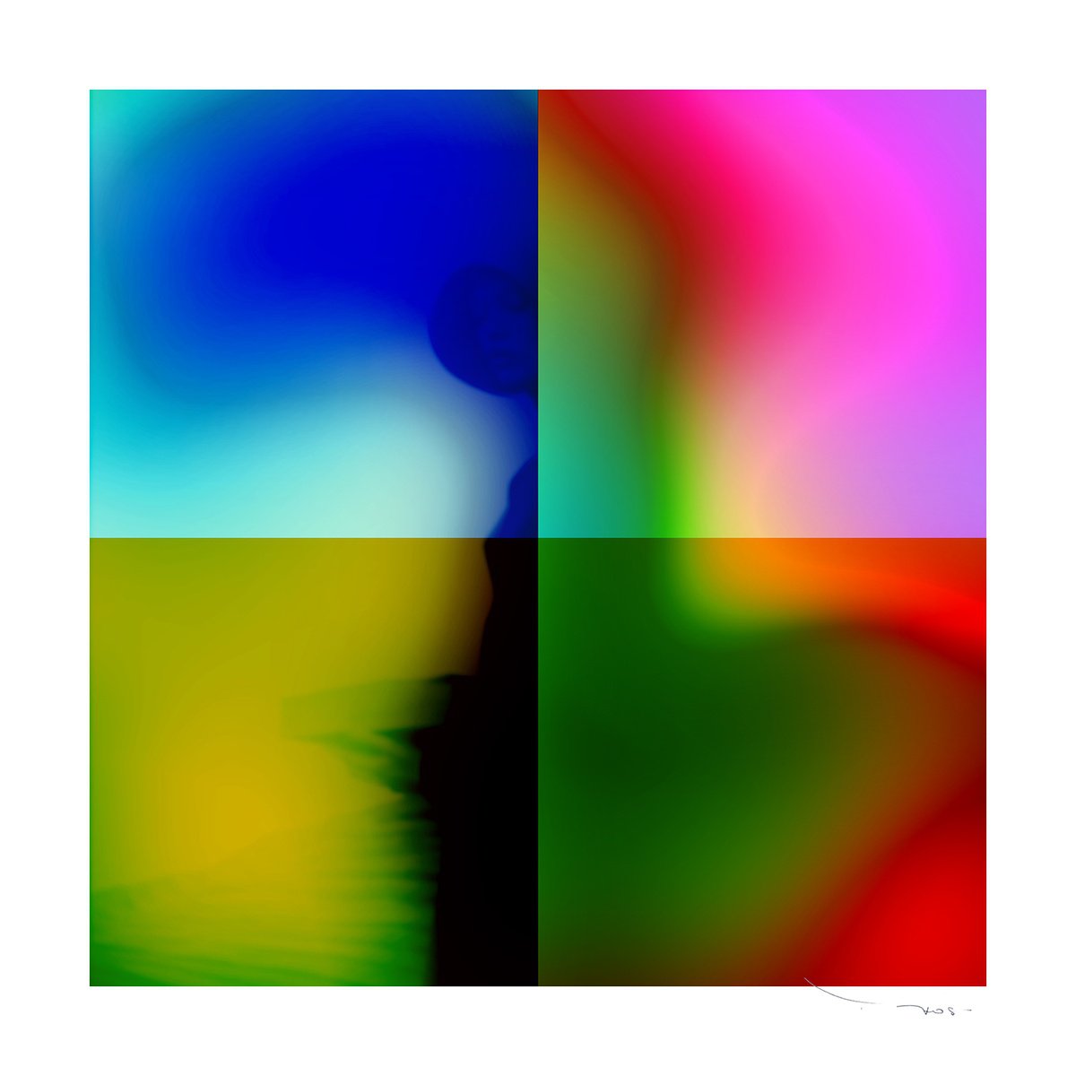 Surrealistic Portrait Photograph By Tehos, 24 X 24", Tehos - Shadow 06 - V 2-3, Original Artwork