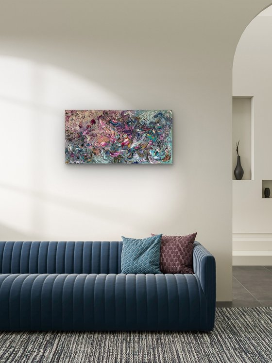 Bloom in Chaos — Abstract Oil