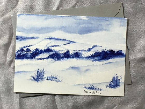 Great Season V, Christmas original watercolour card