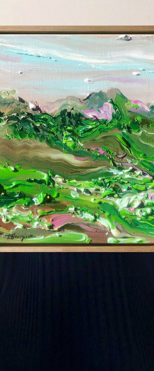 ‘Country no.46' FRAMED - 12x12" by Tatiana Georgieva