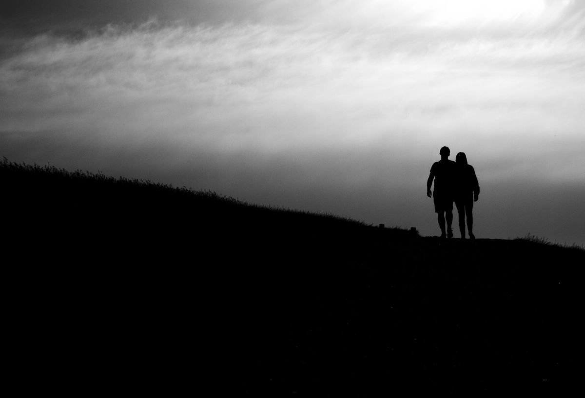 Couple, South Downs, England by Charles Brabin
