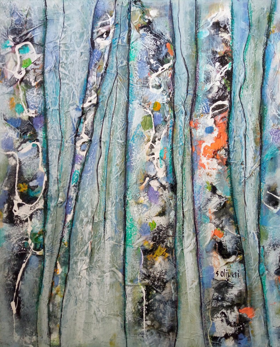 Trees... Nature painting by Sylvie Oliveri