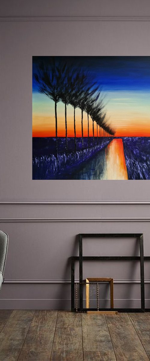 Sunrise in the land of Ice V -  Fields and Colors Series by Danijela Dan