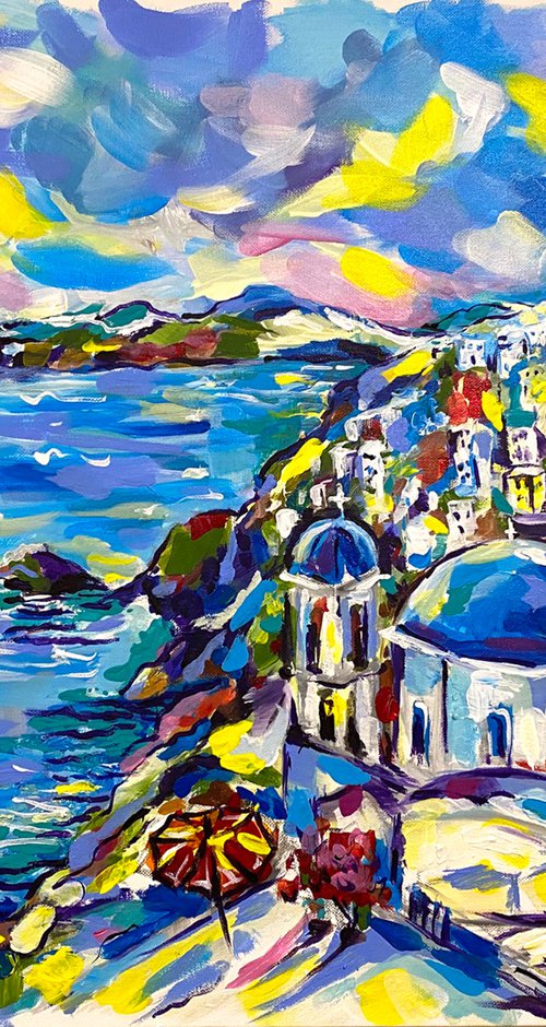 "Its sunny! In Santorini by Diana Gourianova