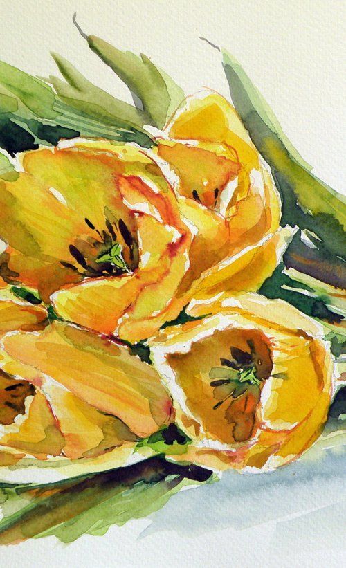 Yellow tulips by Kovács Anna Brigitta