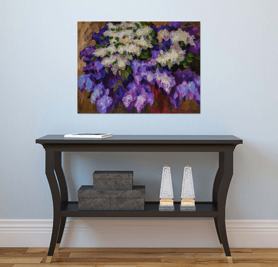 Abstract painting - Lilacs painting #2