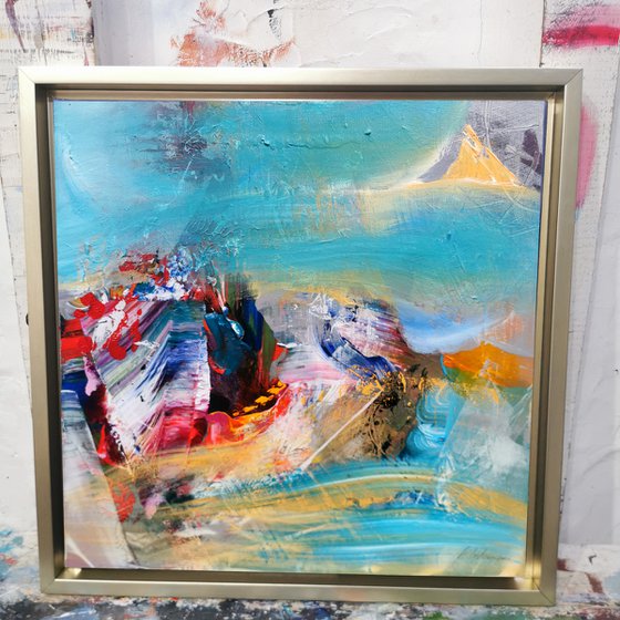 Framed beautiful abstract beach landscape Lost on a island  Kloska